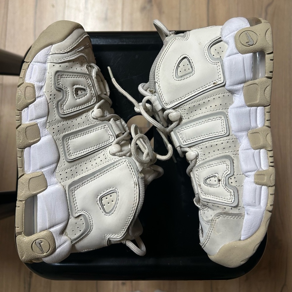 Nike Kids Sneakers in White and Tan